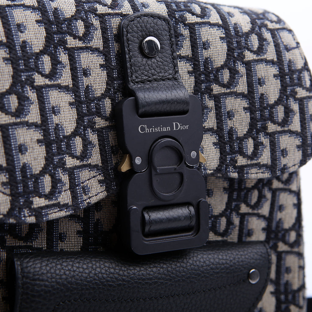 Dior Saddle Backpack XS Oblique Blue
