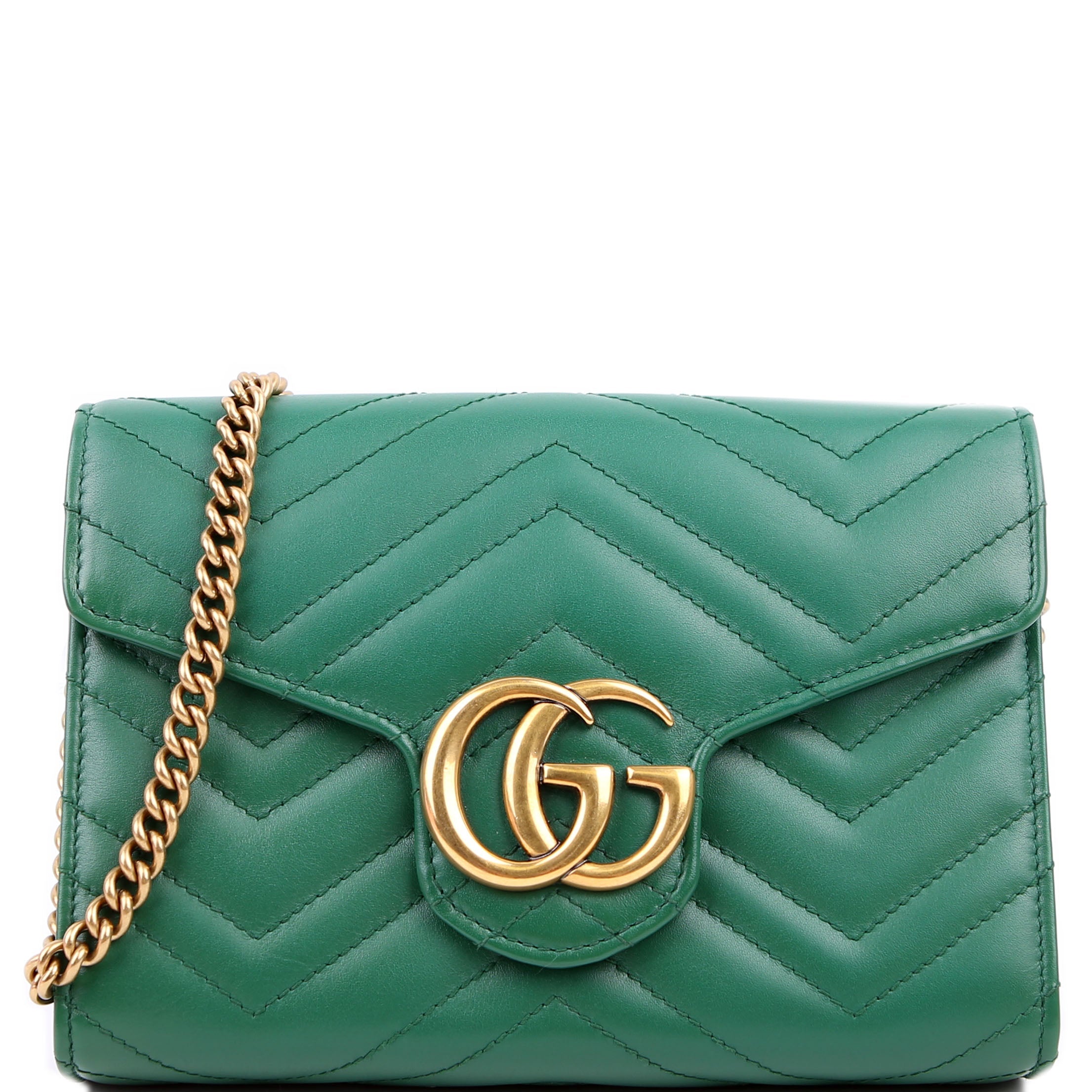 474575 Marmont Chain Wallet Green