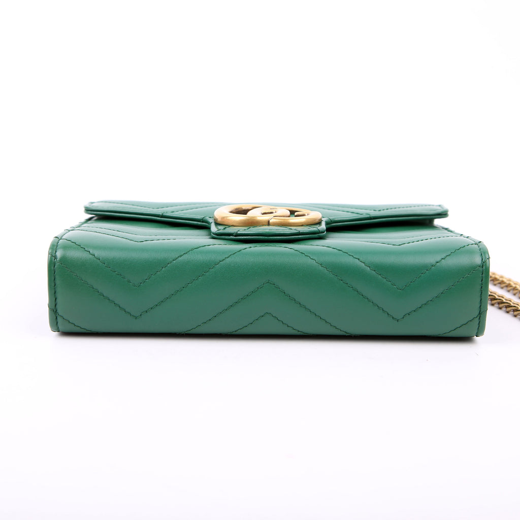 474575 Marmont Chain Wallet Green