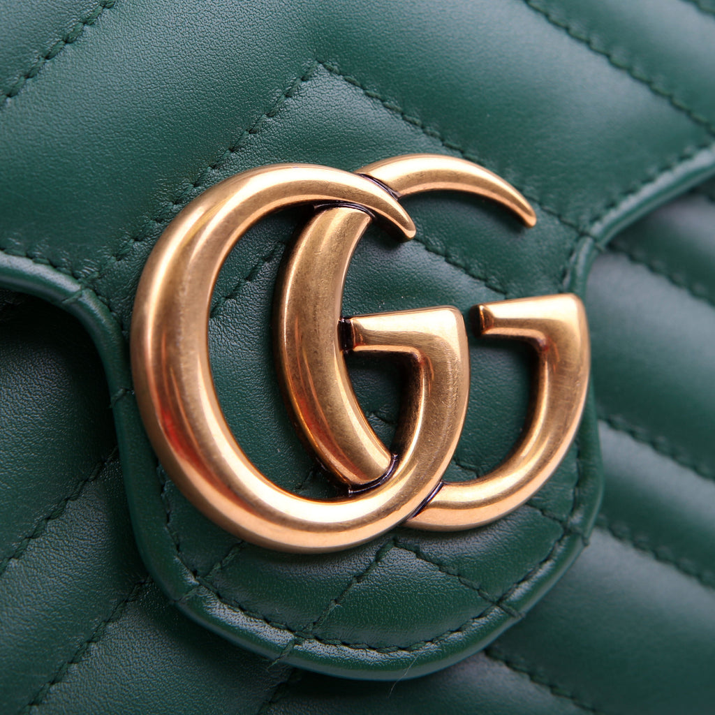 474575 Marmont Chain Wallet Green