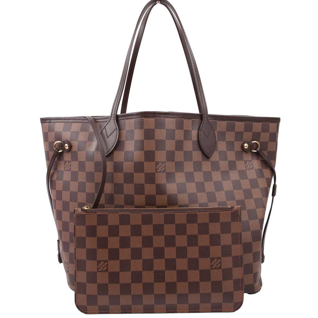 Neverfull With Wallet MM Damier Ebene Red