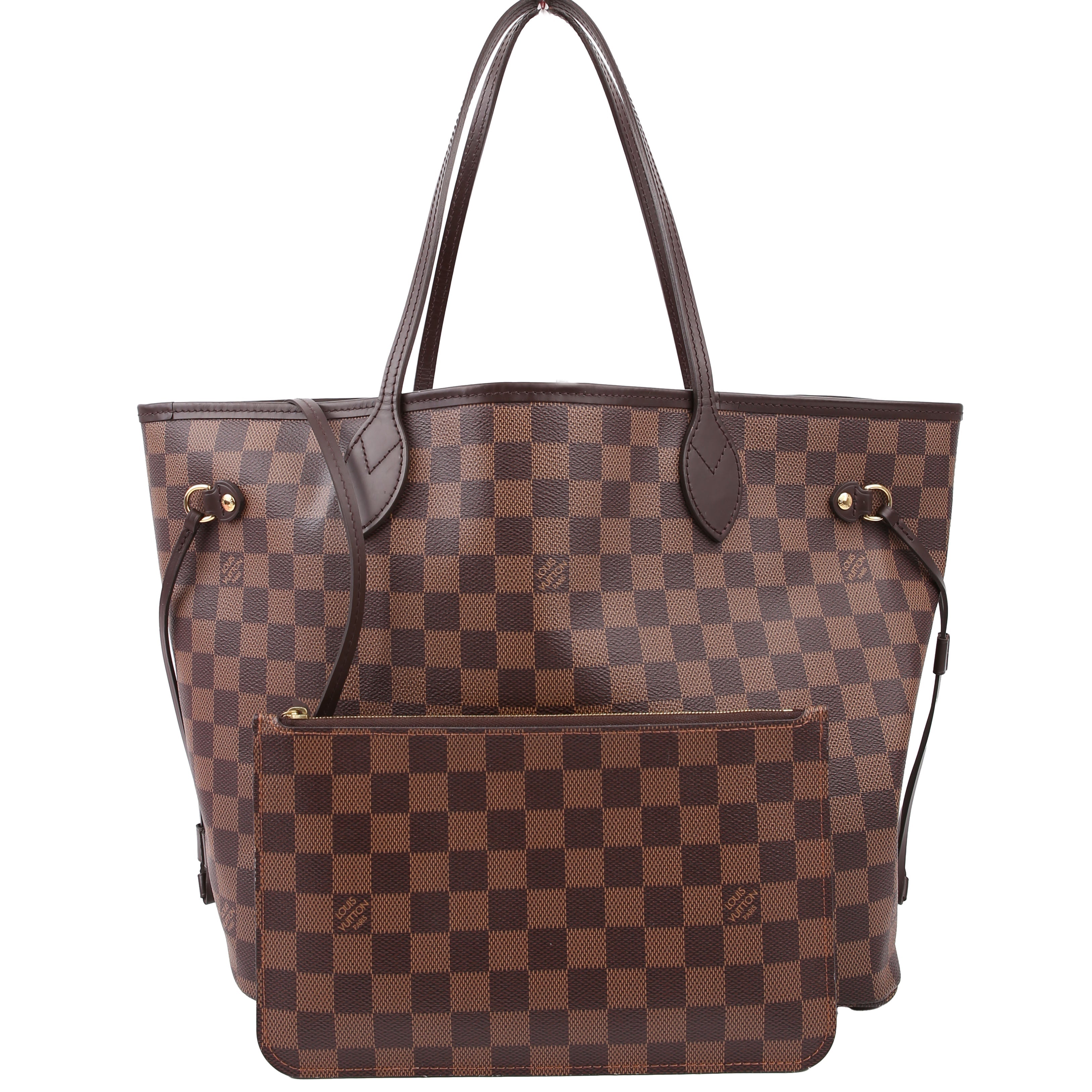 Neverfull With Wallet MM Damier Ebene Red