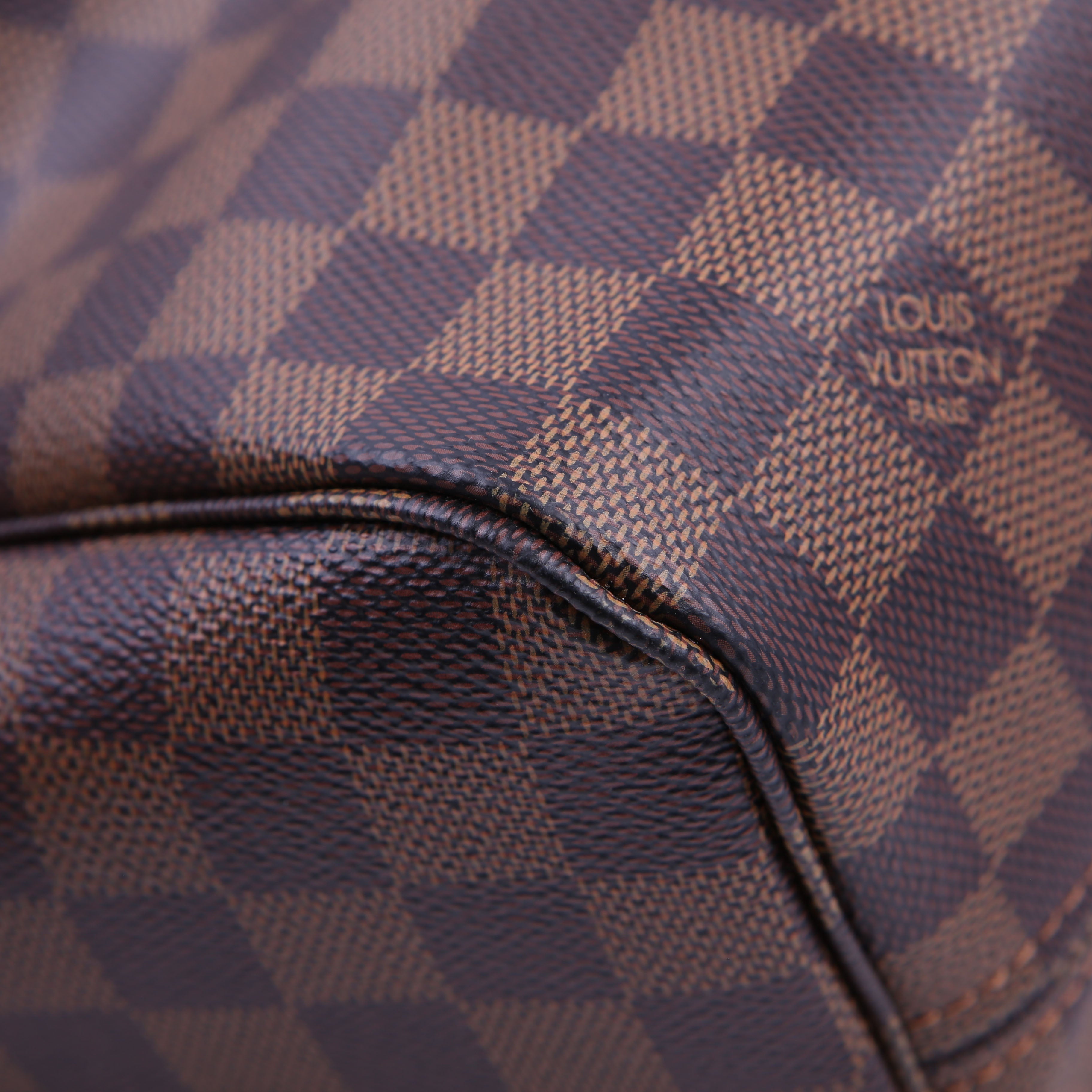 Neverfull With Wallet MM Damier Ebene Red