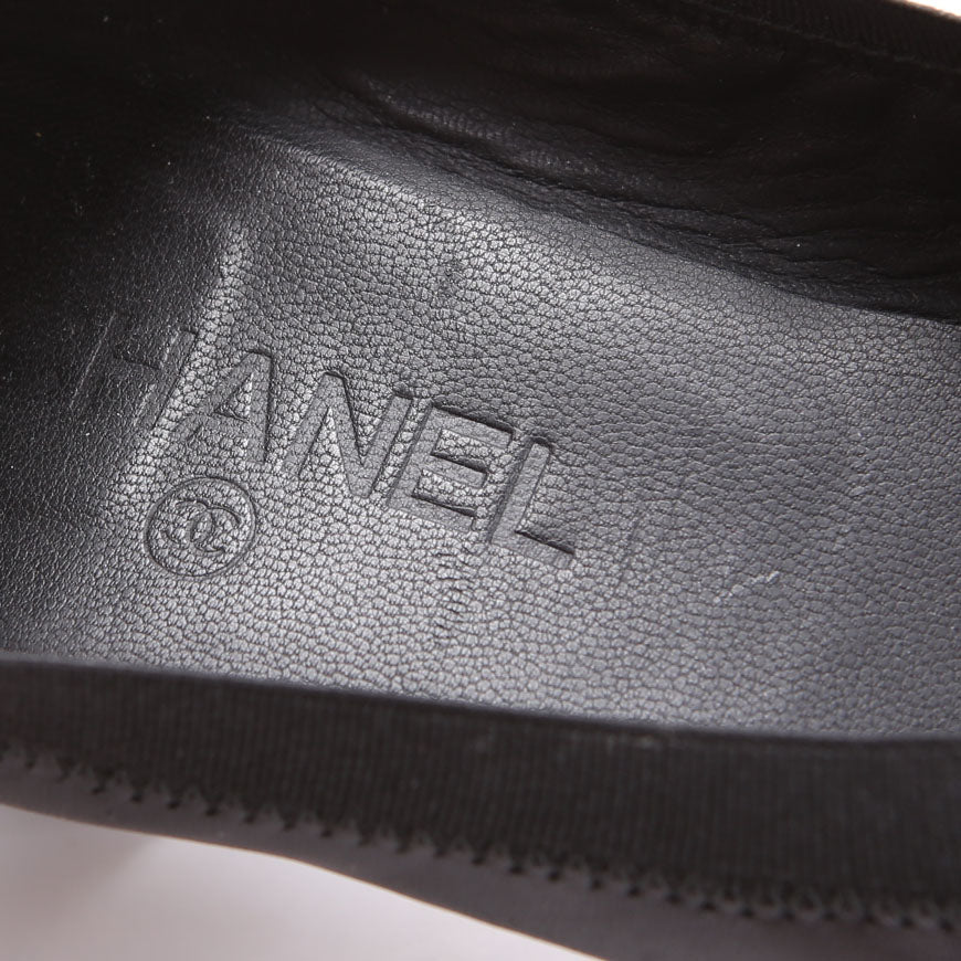 Cap Toe Scrunch Block Heel Size 39.5 Black