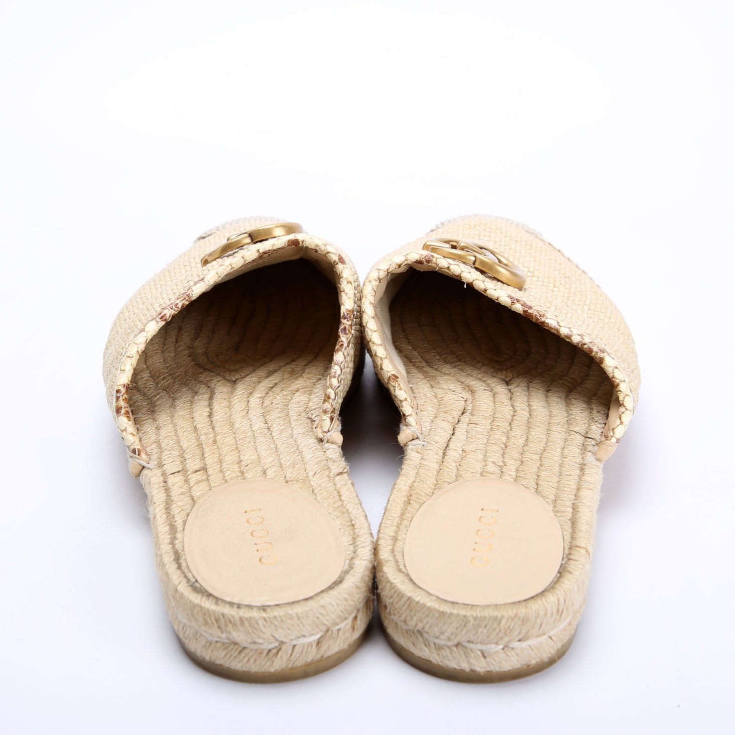 GG Marmont Espadrille Mules Size 39.5 Tan