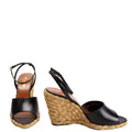Paloma 95 Espadrille Wedges Size 39 Black/Brown