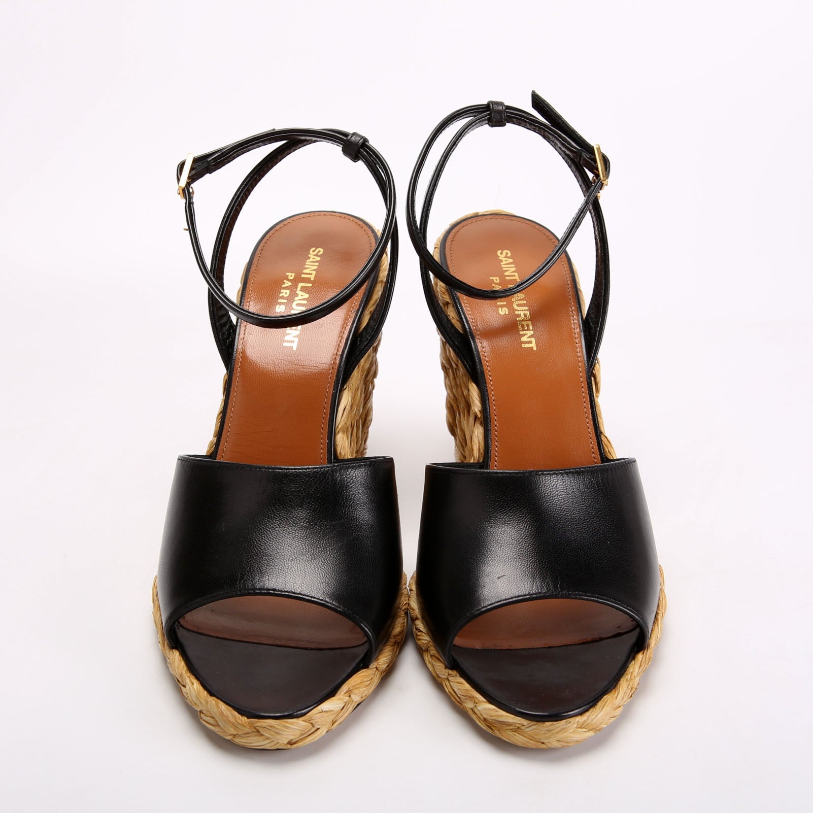 Paloma 95 Espadrille Wedges Size 39 Black/Brown
