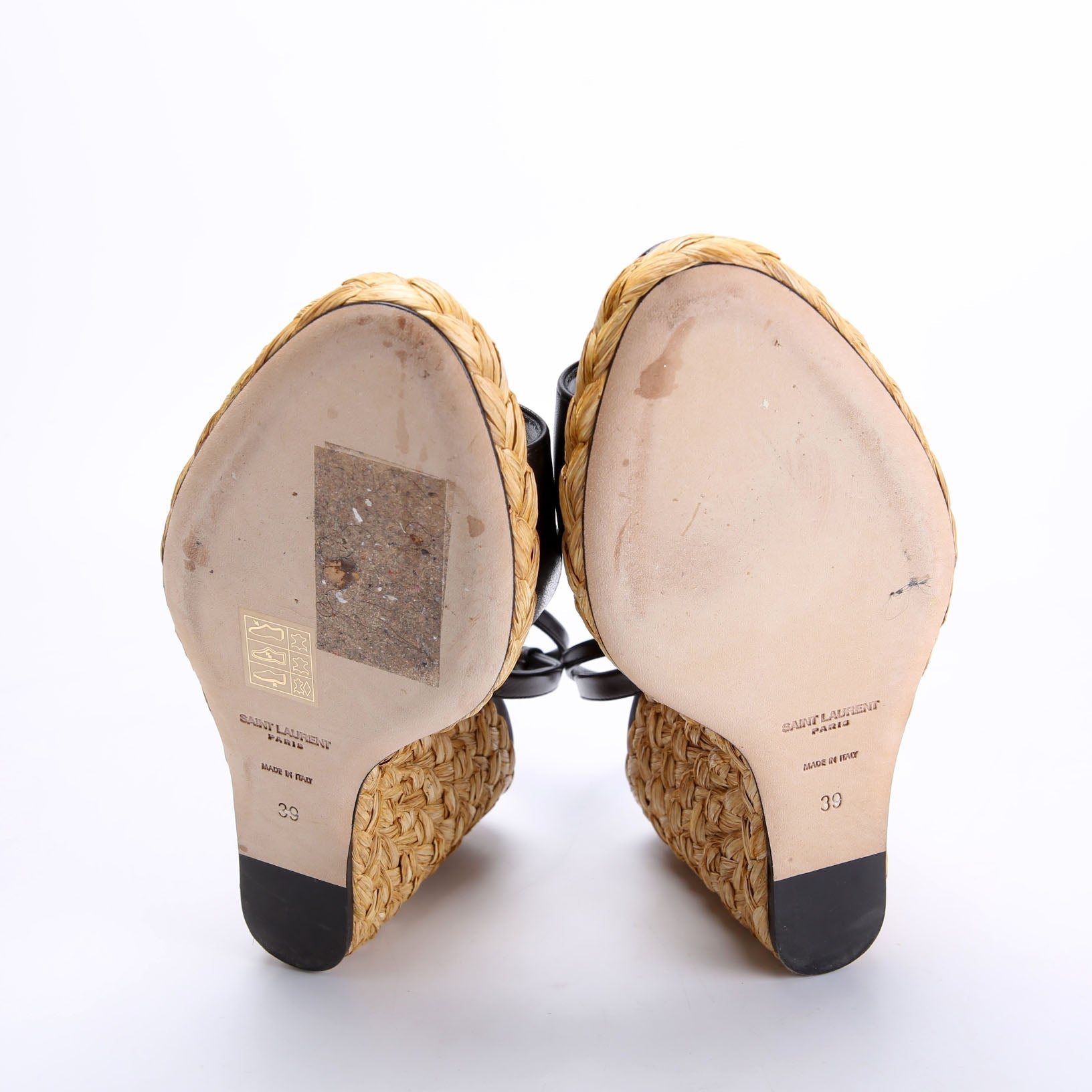 Paloma 95 Espadrille Wedges Size 39 Black/Brown
