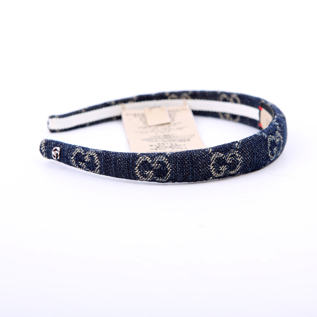 GG Denim Headband Navy