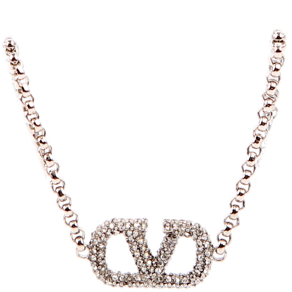 Vlogo Signature With Swarovski Crystals Bracelet Silver