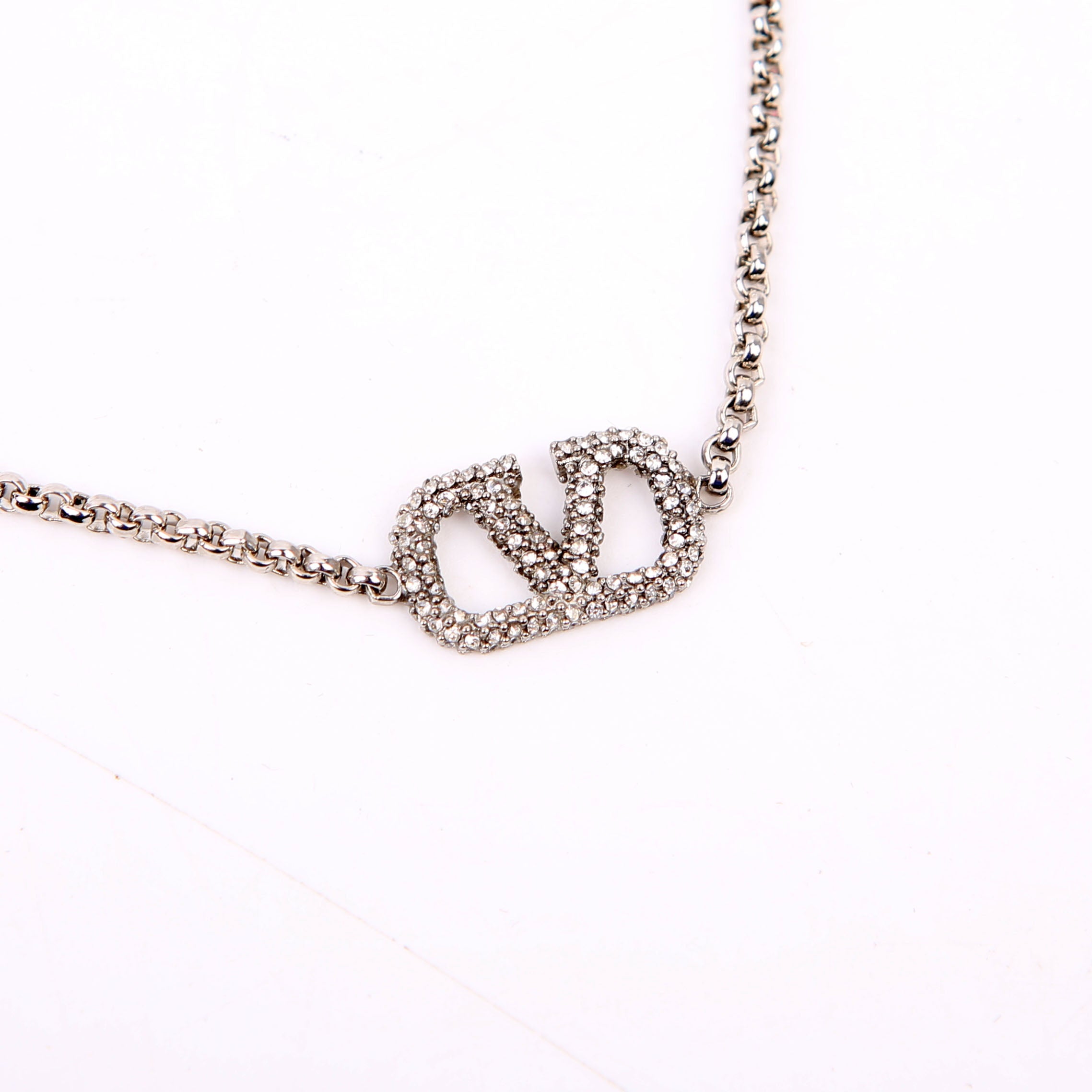 Vlogo Signature With Swarovski Crystals Bracelet Silver