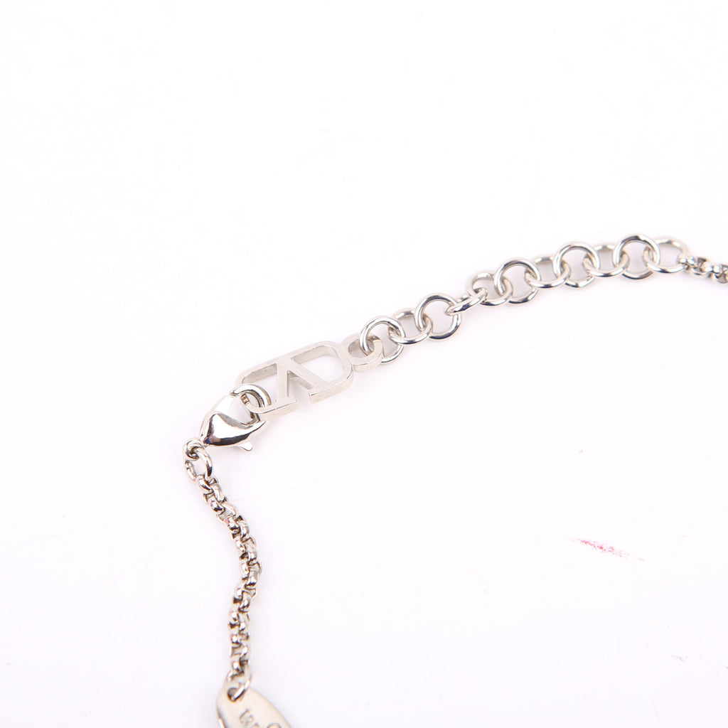 Vlogo Signature With Swarovski Crystals Bracelet Silver