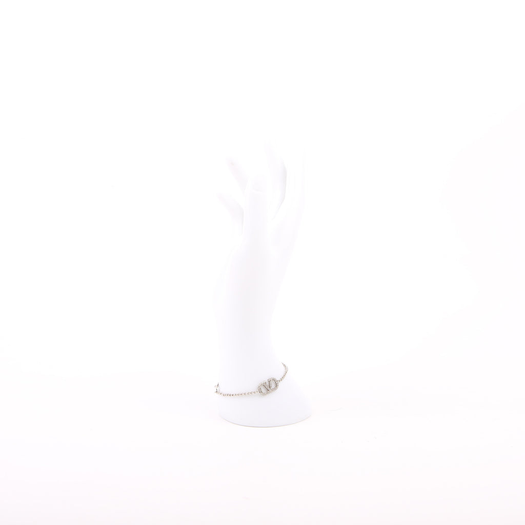 Vlogo Signature With Swarovski Crystals Bracelet Silver