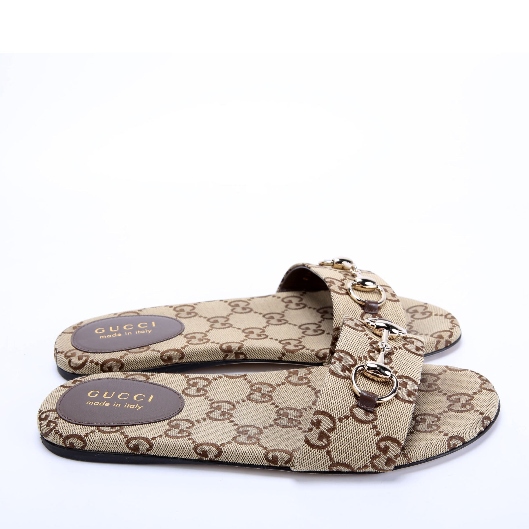 Saiga Horsebit Slide Sandals Size 36