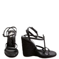 Cassandra 105MM Espadrille Wedge Size 36 Black