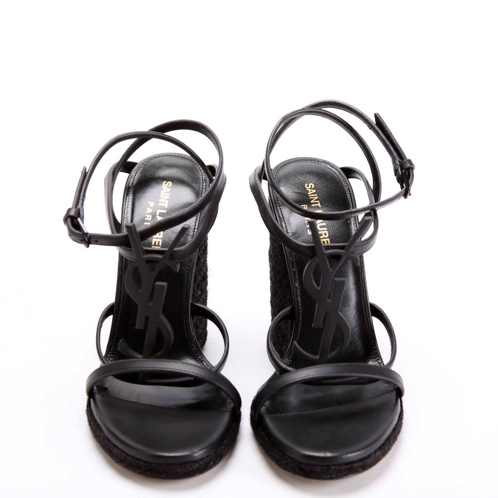 Cassandra 105MM Espadrille Wedge Size 36 Black