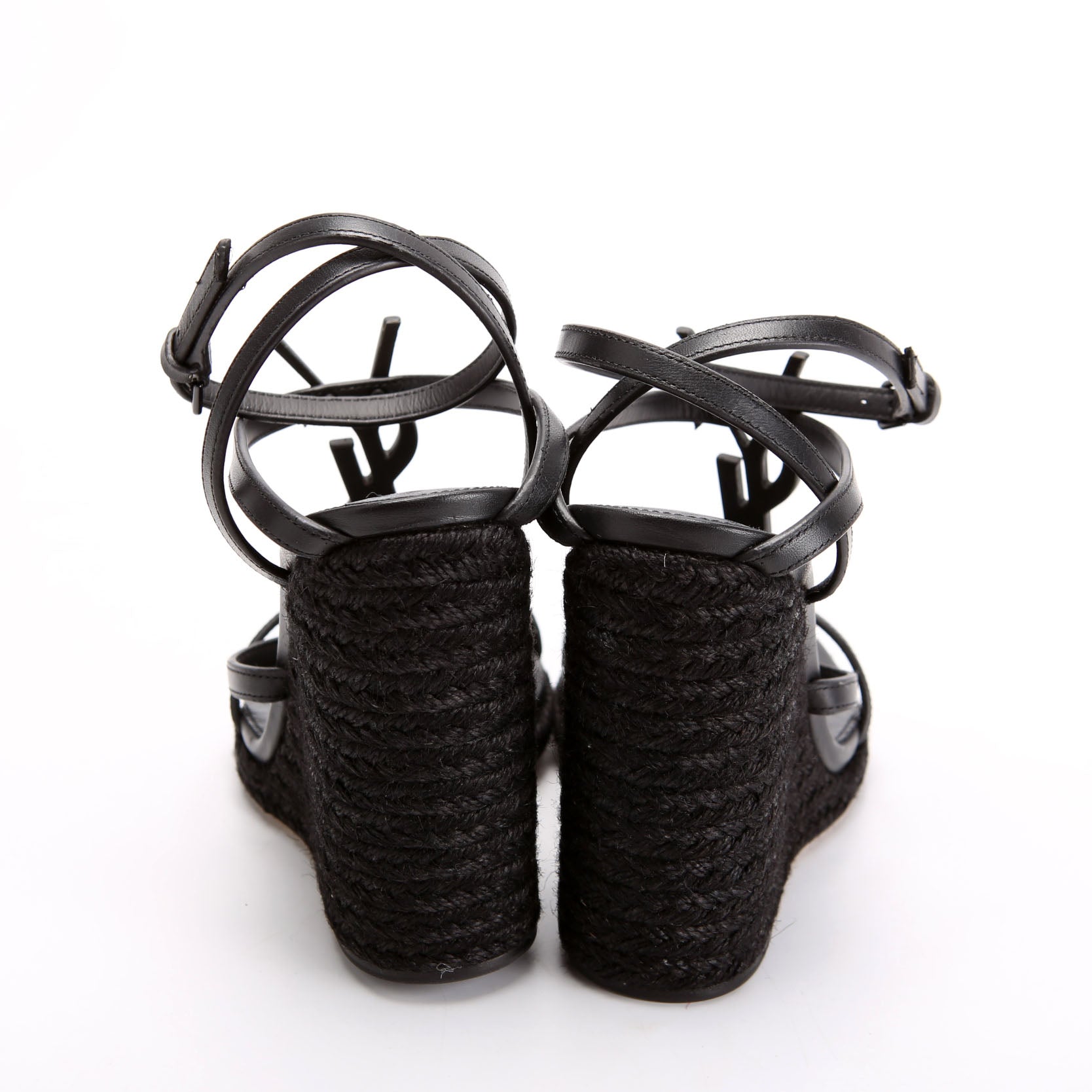 Cassandra 105MM Espadrille Wedge Size 36 Black