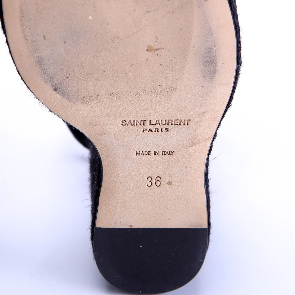 Cassandra 105MM Espadrille Wedge Size 36 Black