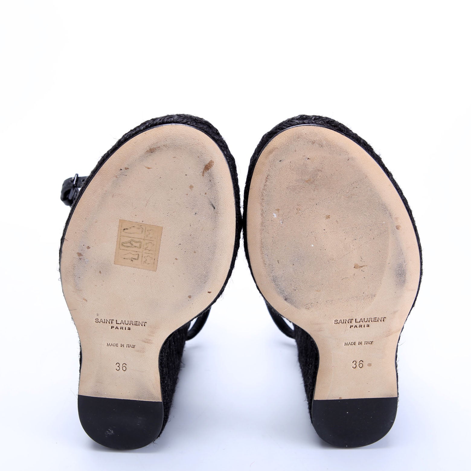 Cassandra 105MM Espadrille Wedge Size 36 Black