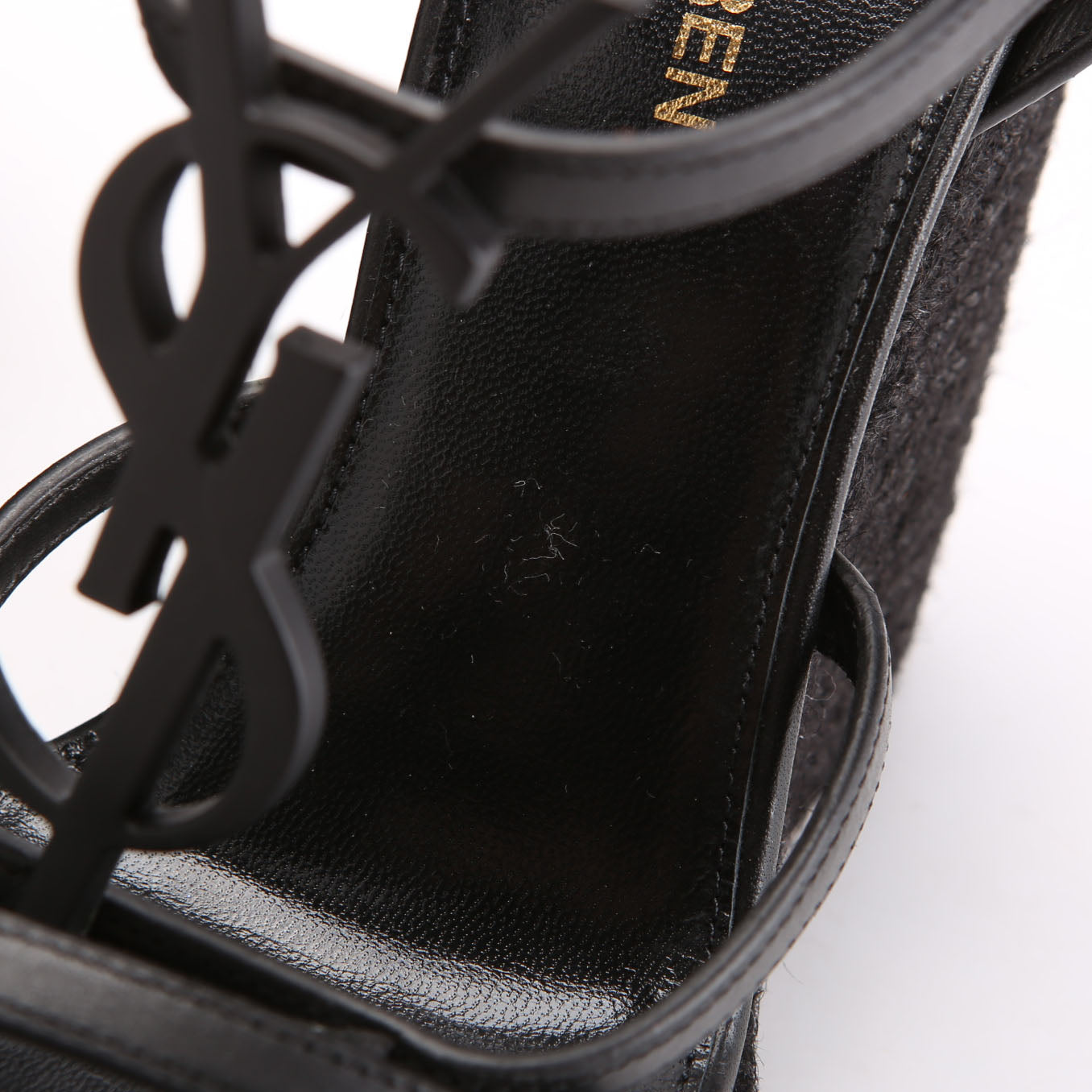 Cassandra 105MM Espadrille Wedge Size 36 Black