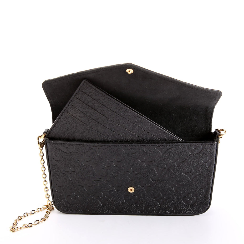 Pochette Felicie Empreinte Black