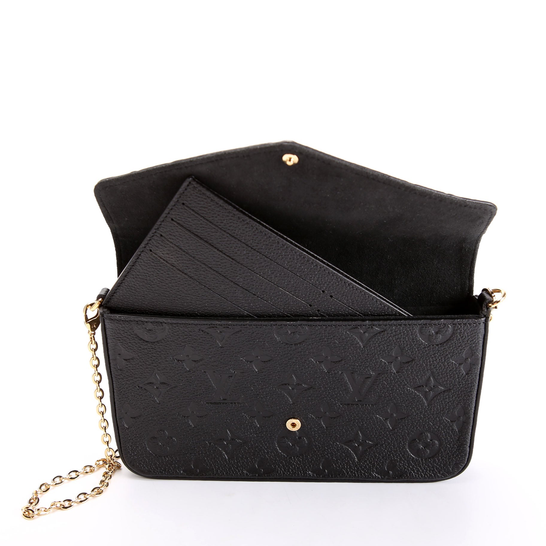 Pochette Felicie Empreinte Black