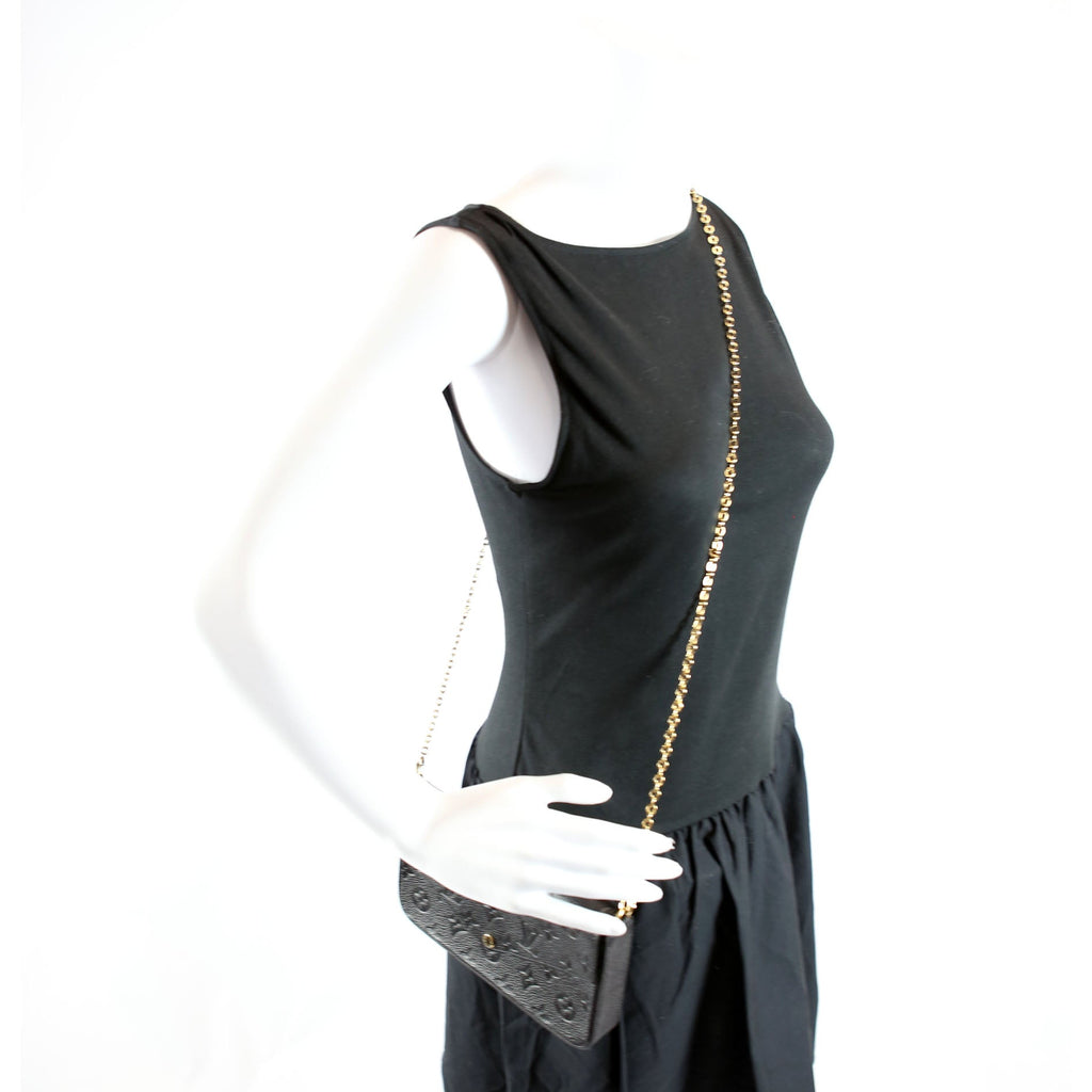 Pochette Felicie Empreinte Black