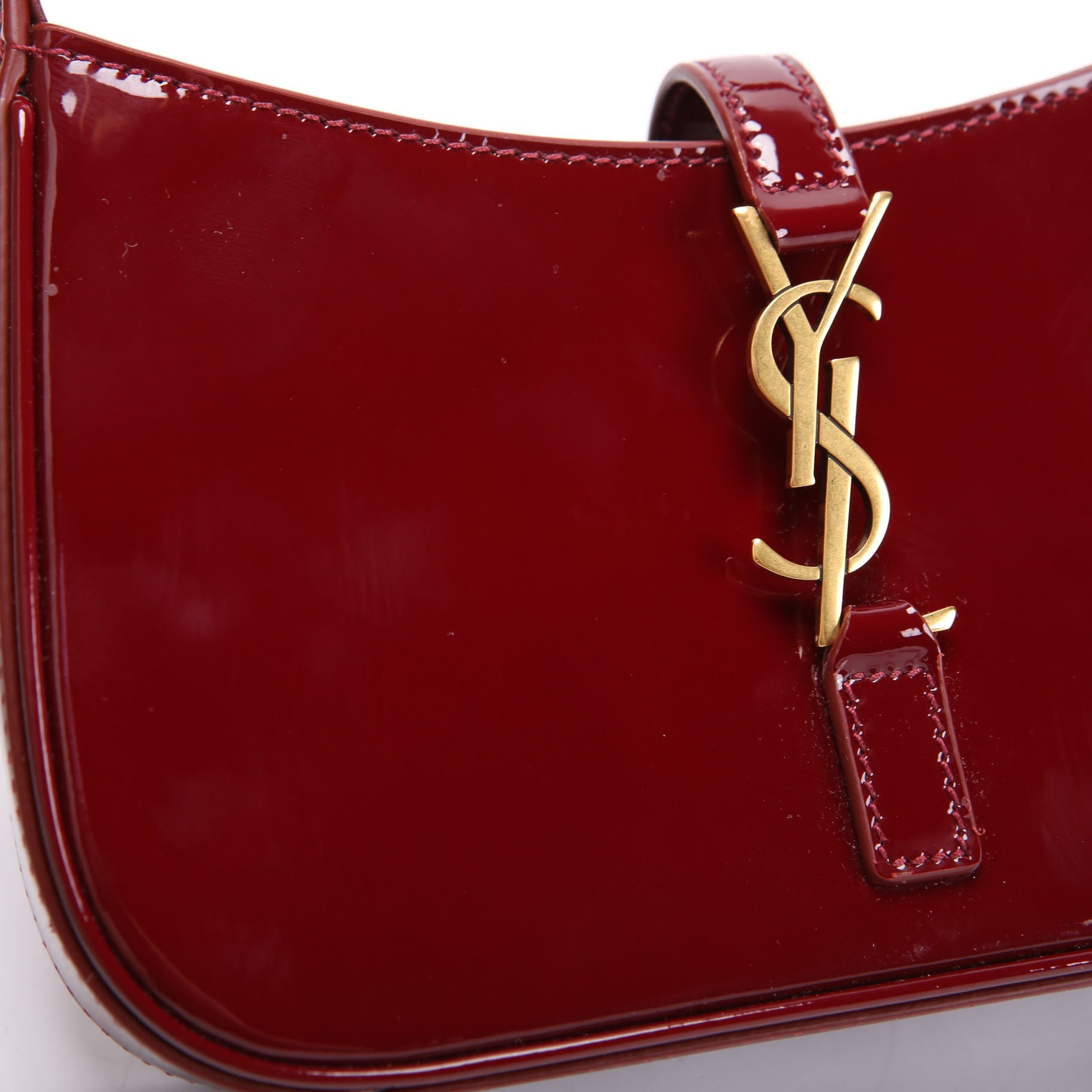 SAINT LAURENT 710318 Le 5 A 7 Mini Hobo Burgundy
