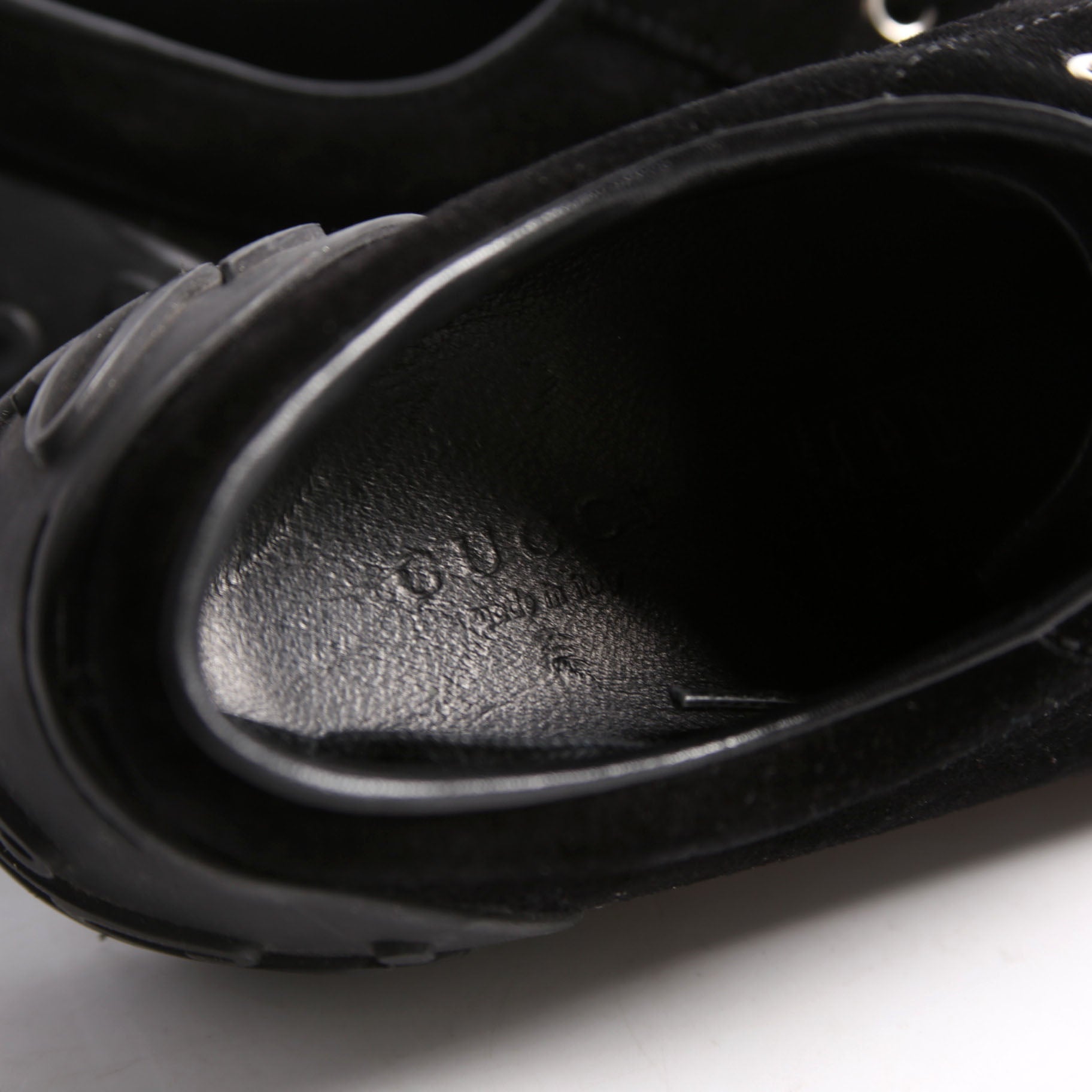 Script Logo Suede Sneakers Size 38 Black