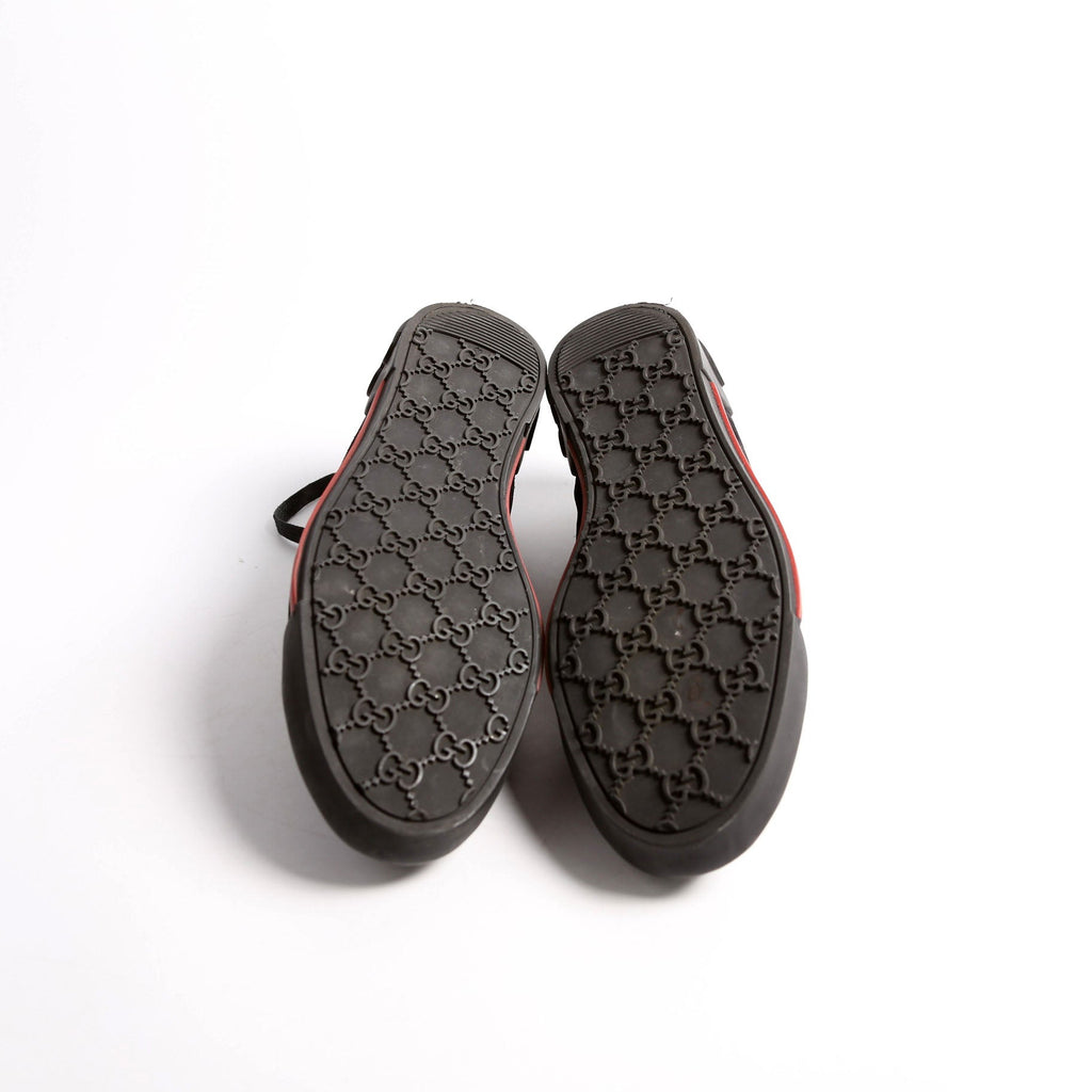 Script Logo Suede Sneakers Size 38 Black