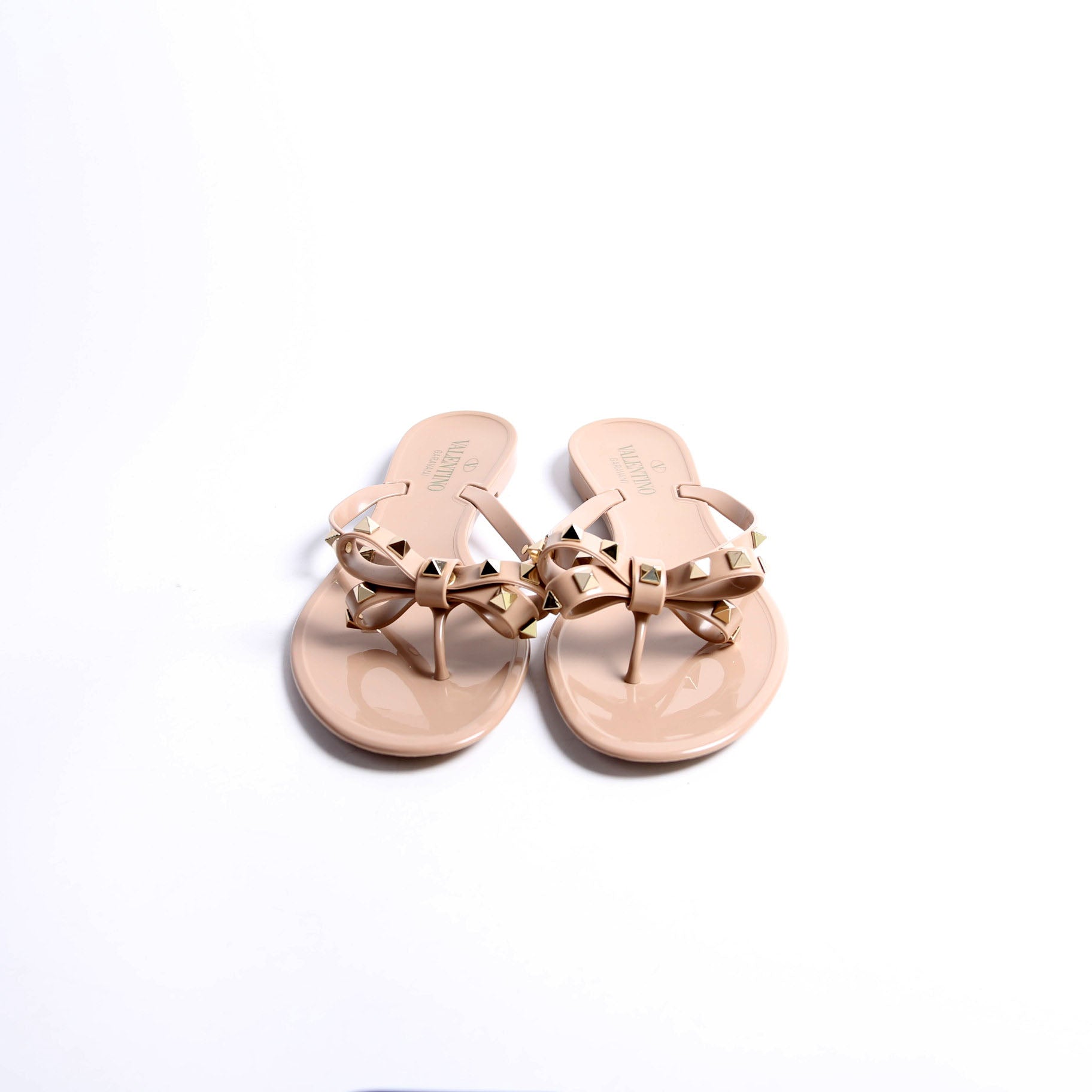 Rockstud Jelly Flip Flops Size 41 Nude