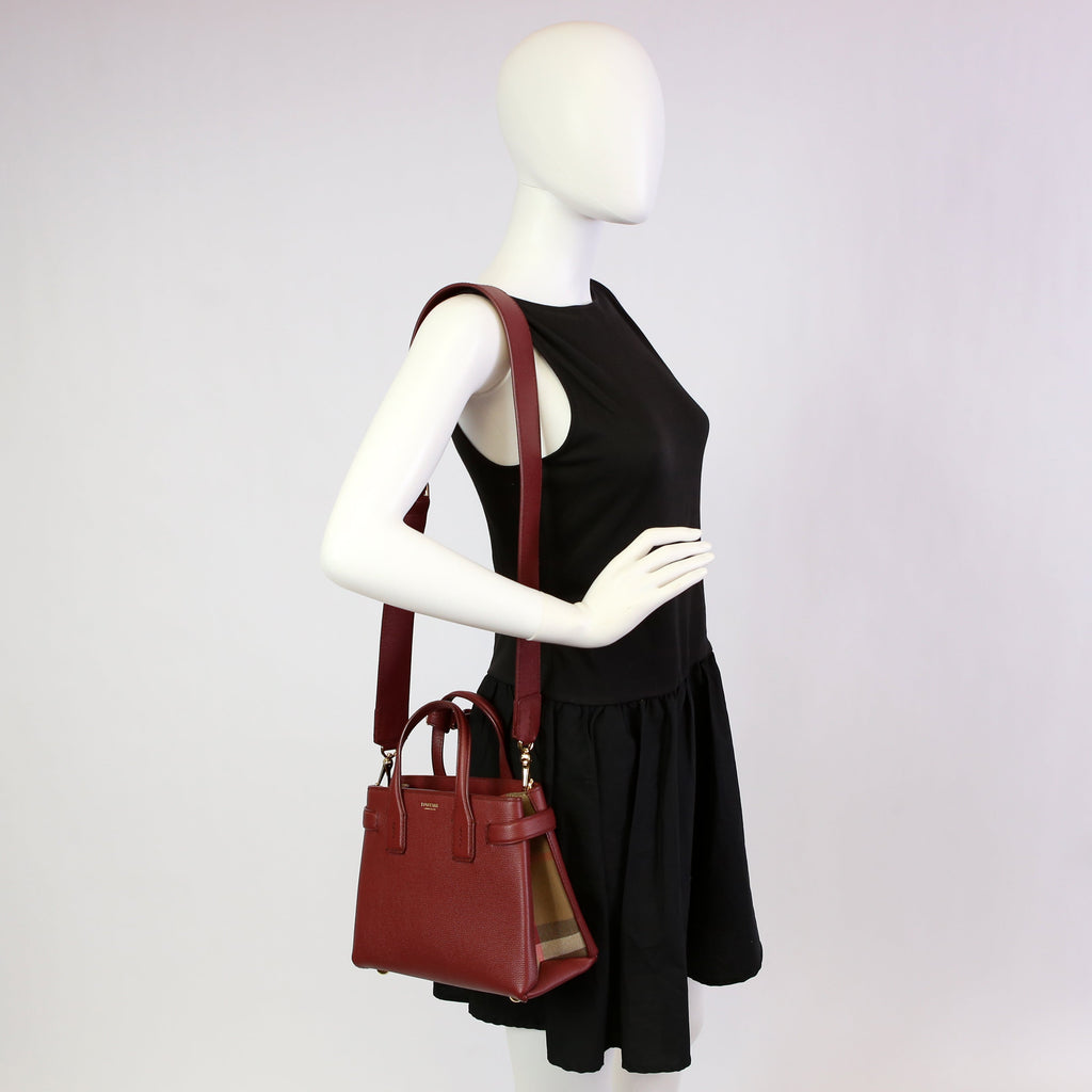 Banner Tote Small Maroon