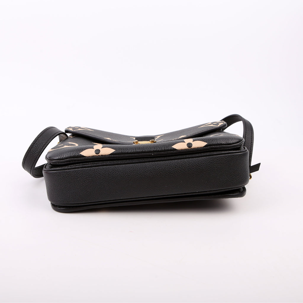 Pochette Metis Empreinte Bicolor Black/Beige