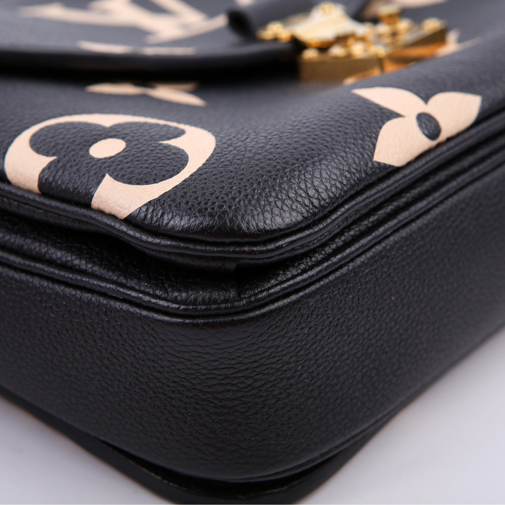 Pochette Metis Empreinte Bicolor Black/Beige