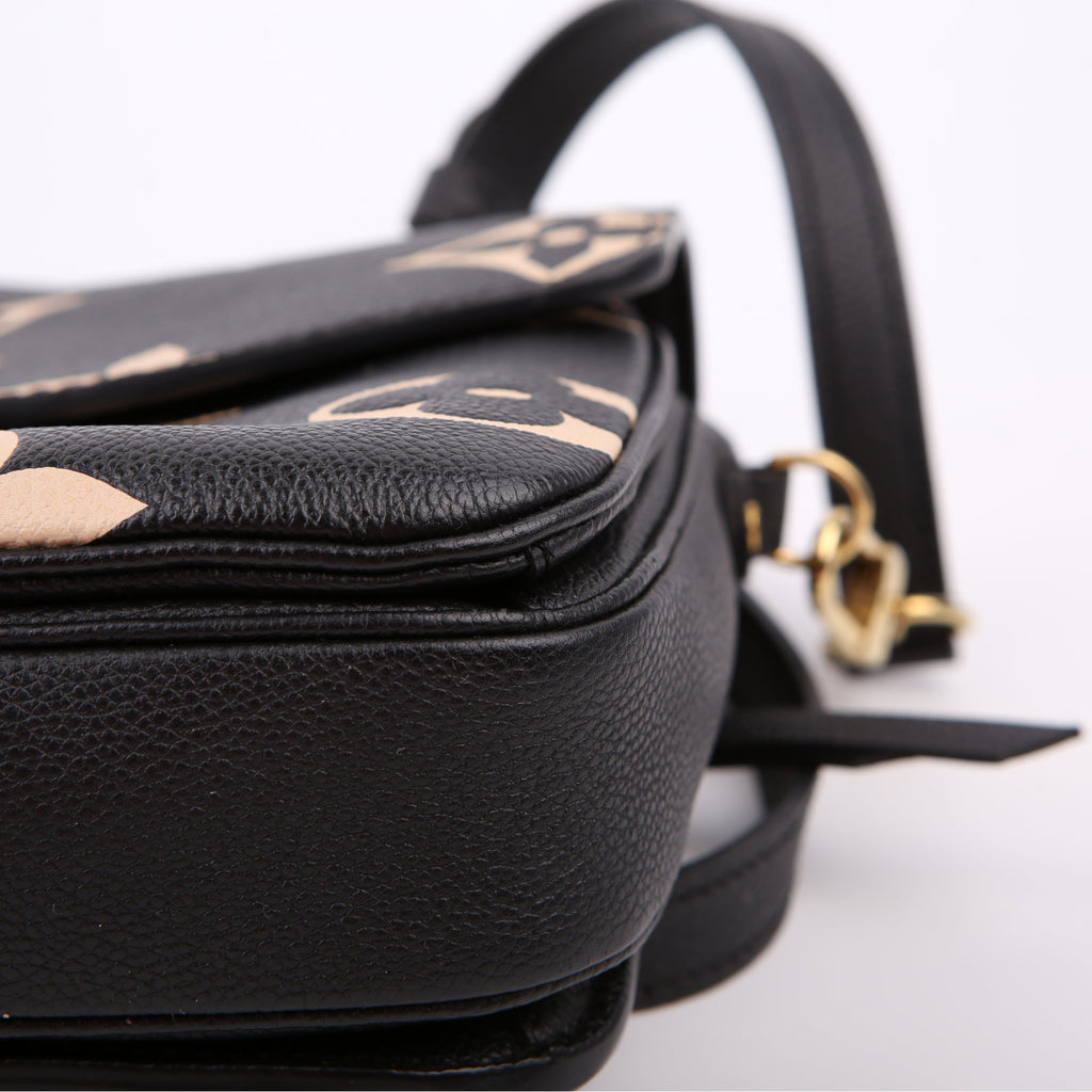 Pochette Metis Empreinte Bicolor Black/Beige