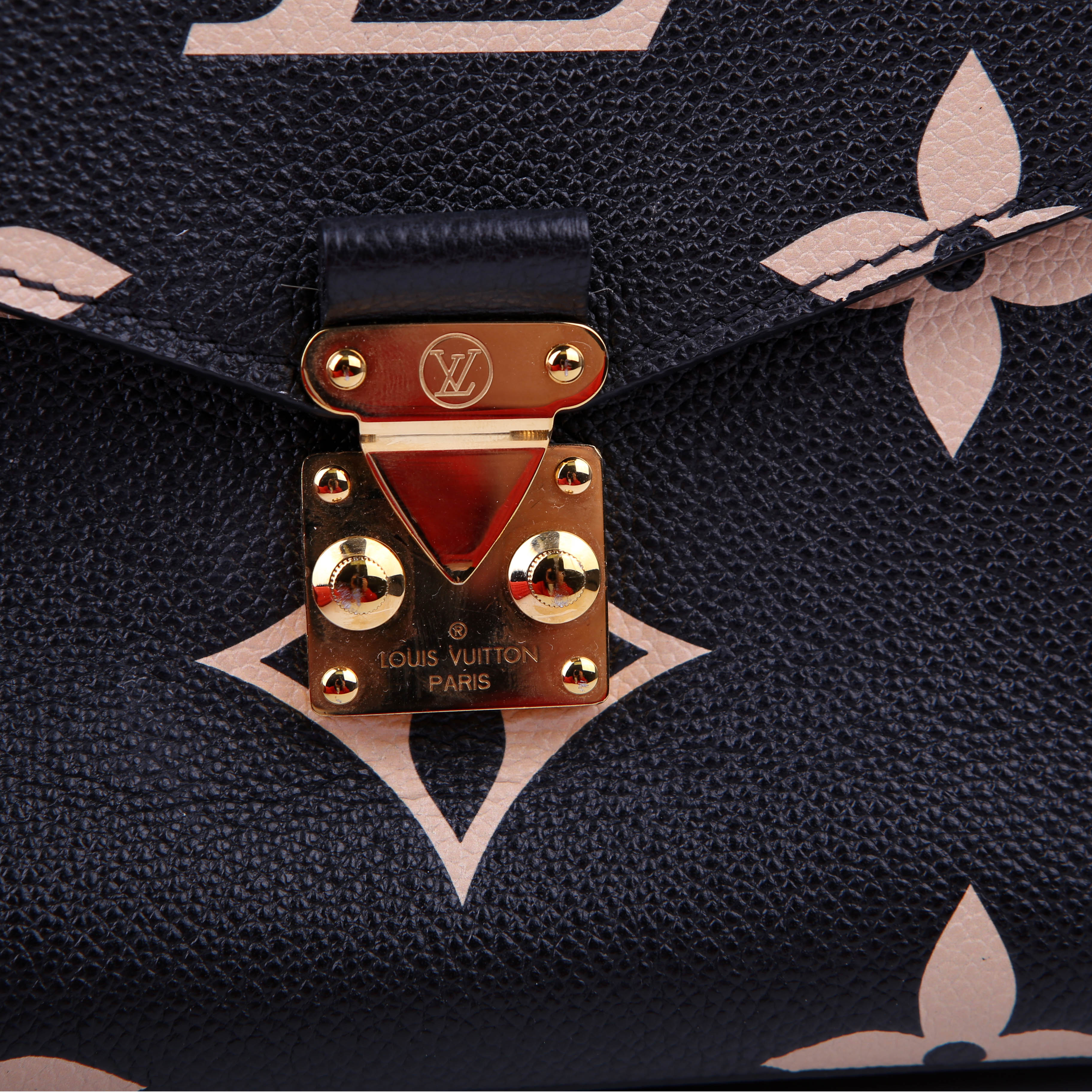 Pochette Metis Empreinte Bicolor Black/Beige