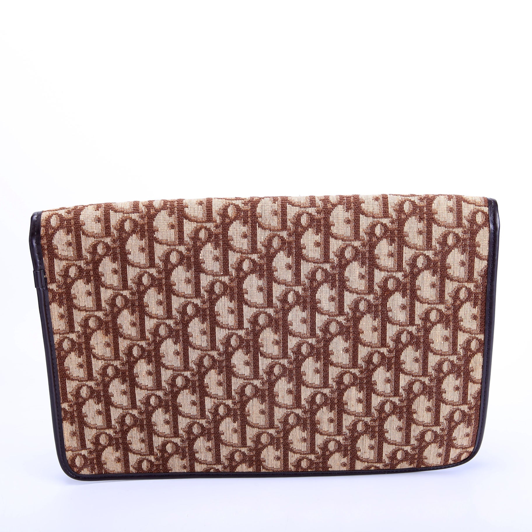 Trotter Frame Flap Clutch Vintage Brown/Beige
