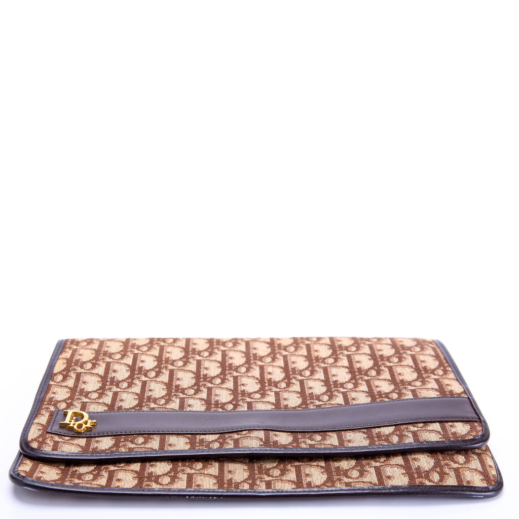 Trotter Frame Flap Clutch Vintage Brown/Beige