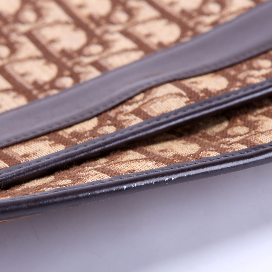Trotter Frame Flap Clutch Vintage Brown/Beige