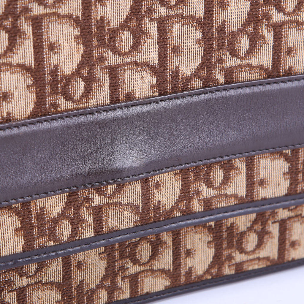 Trotter Frame Flap Clutch Vintage Brown/Beige