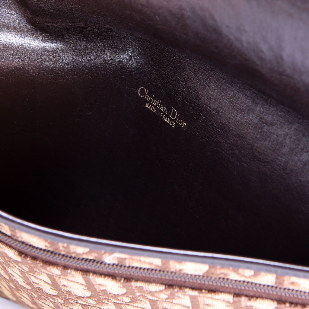 Trotter Frame Flap Clutch Vintage Brown/Beige