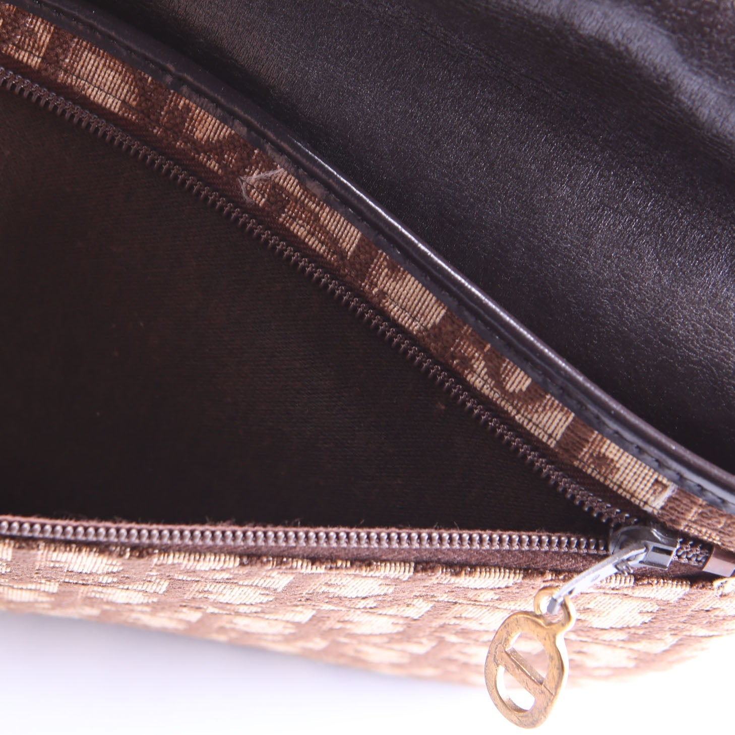 Trotter Frame Flap Clutch Vintage Brown/Beige