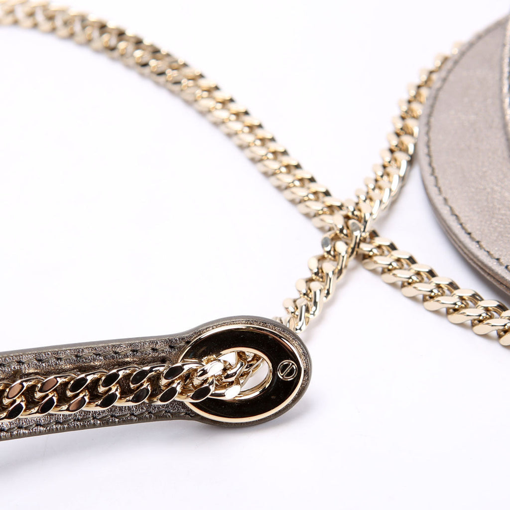 Lady Dior Mini Metallic Lambskin Silver