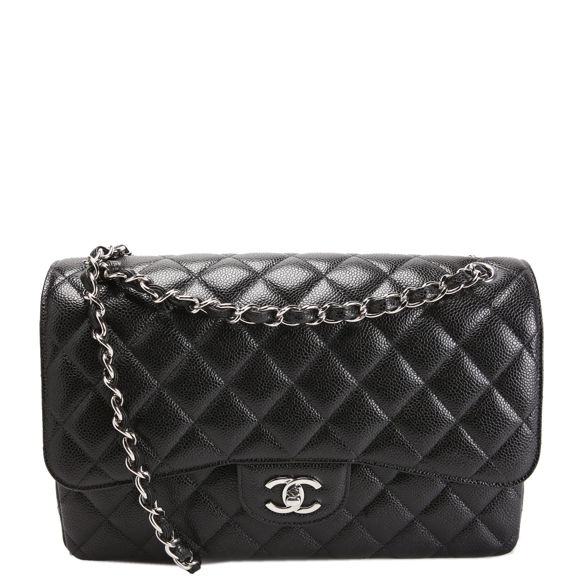Classic Flap Jumbo Caviar RFID Black