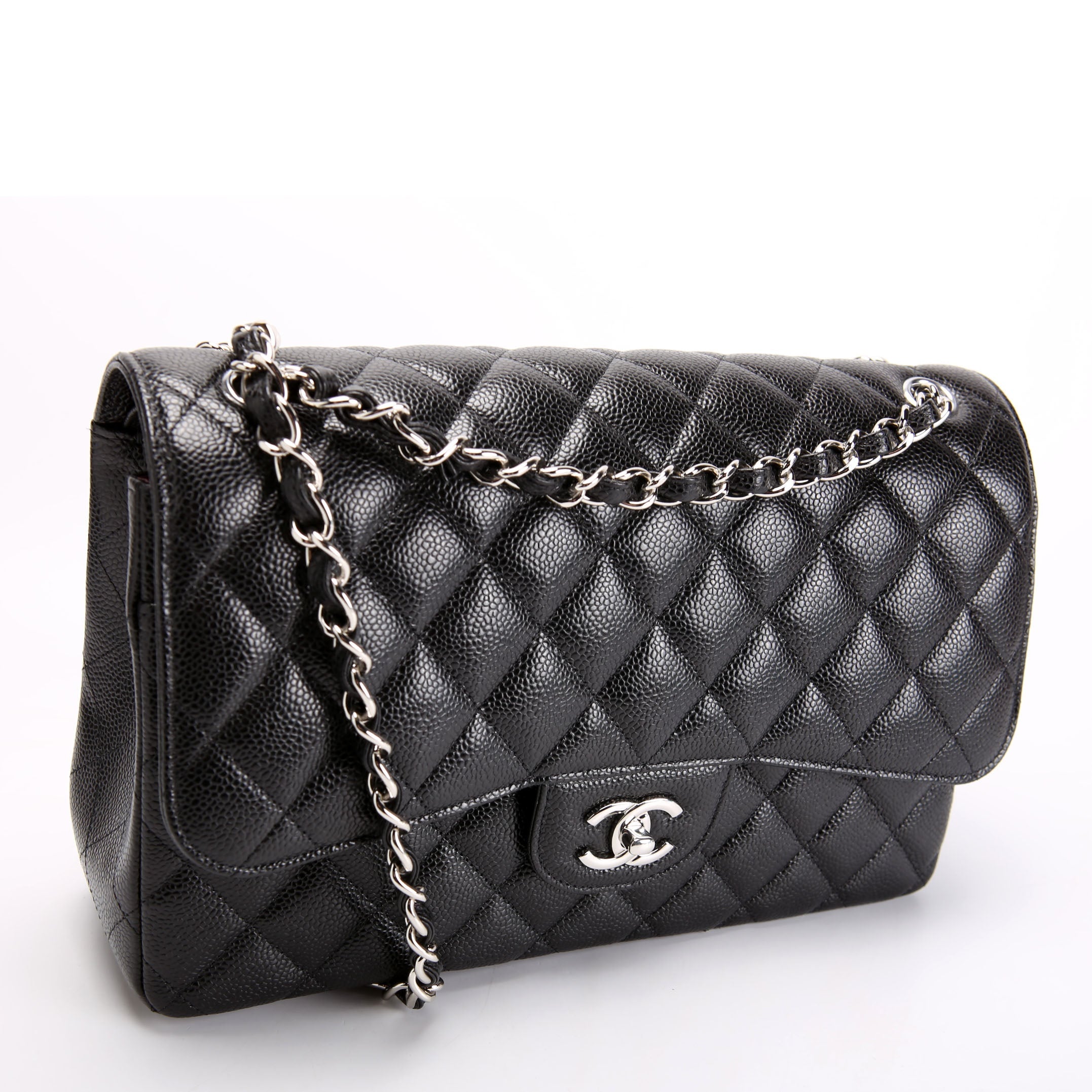 Classic Flap Jumbo Caviar RFID Black