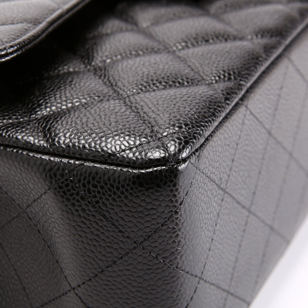 Classic Flap Jumbo Caviar RFID Black
