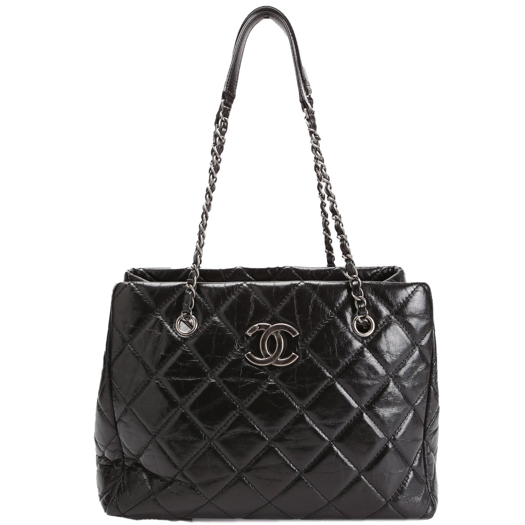 CC Chain Small Shopping Tote Glazed Calfskin 20MM