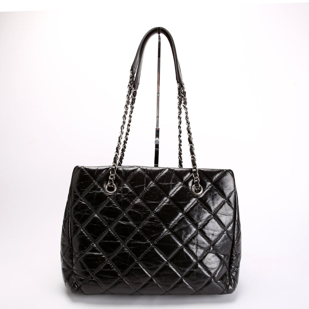 CC Chain Small Shopping Tote Glazed Calfskin 20MM