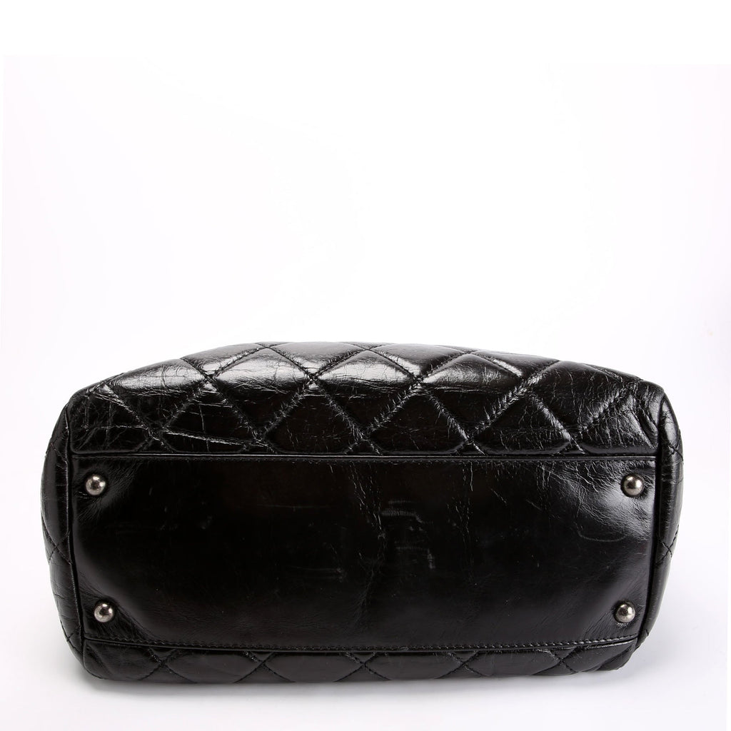 CC Chain Small Shopping Tote Glazed Calfskin 20MM