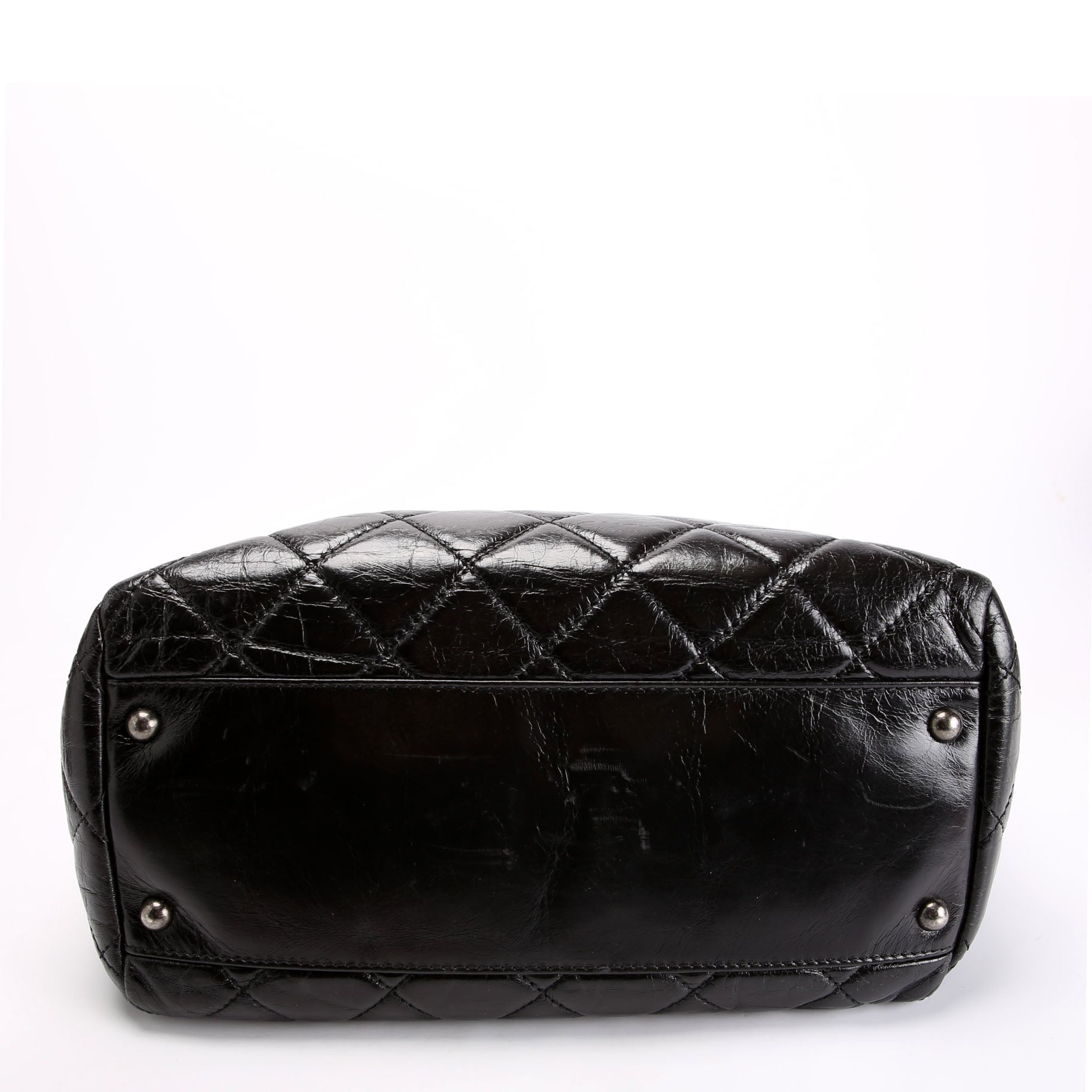 CC Chain Small Shopping Tote Glazed Calfskin 20MM